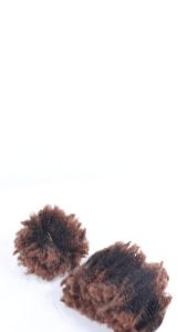 Ombre Brown Afro Kinky Curly Bulk Human Hair For Braiding #30-#1-#30 Crochet Braiding Hair Extensions Locks For Braids No Weft