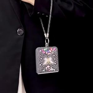 szhaiyu | FOR Samsung Galaxy Z Flip 7 6 5 4 Flip6 Flip7 FE Phone Case with Bling Butterfly Bracelet Chain Hard Shockproof Back Cover