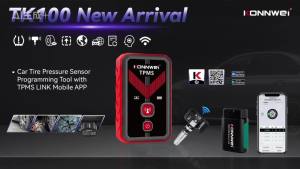 TK100 TPMS Sensor Programming Tool Bluetooth 315MHz 433MHz Tire Pressure Monitor Relearn Activation Tool