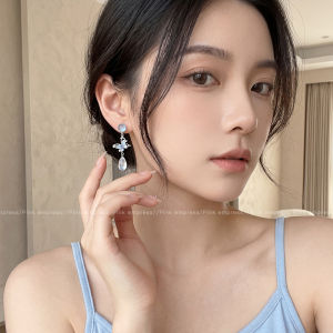 PINK EMPRESS | New Chinese Style Blue Bow Retro Unique Design Cool Feeling Earrings