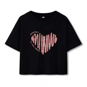Áo baby tee Croptop tim Scenery Heart tay lỡ nữ áo thun nữ HLF