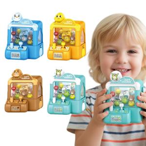 Mini Claw Machine Arcade Game for Kids - Cute Cartoon Desktop Candy Grabber & Capsule Toy Machine Parent-Child Interactive Toy
