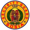 Security Guard Sticker Sosia Logo White. 