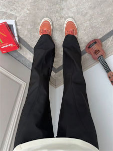 Black Straight Leg Mens Sport Pants Quick Dry Casual Trousers Autumn American Style Cleanfit Loose Fit Comfortable Leisure Pants