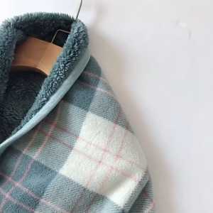 COD Shawl-Blanket - Double-sided Flannel Snap Closure WearableCozy Plaid Office Shawl Thick Winter