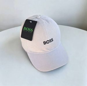 DRIFIT BASEBALL CAP with BOSS logo perforated design curved brim casual wear sports scene.