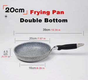 28cm Durable Non-Stick Wok Frying Pan Ceramic Pot Home Steak Skillet Pancake Fried Induction Cooker Gas Stove Special Saucepan