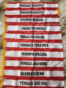 1 SEAT ISI 10 PCS Selendang UPACARA SABLON UKURAN 135-140CM COCOK BUAT PAUD&TK SELENDANG PETUGAS UPACARA SABLON