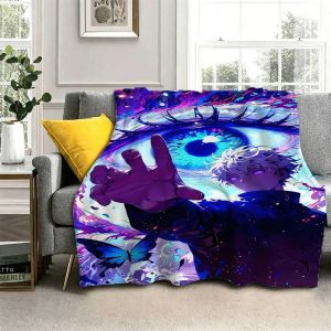 Bandai | J-Jujutsu Kaisen Anime 3D In Flannel Chăn Mềm Mại Cho Trang Trí Nhà Phòng Ngủ Giường Sofa Dã Ngoại Người Lớn Hoạt Hình Polyester