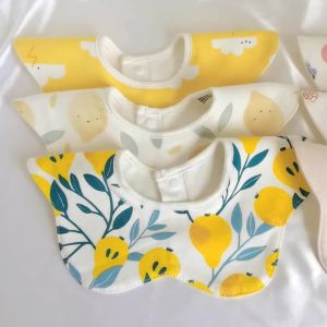 ins Mẫu Mới Kiểu Hàn 360 Yếm Em Bé Có Thể Xoay Bằng Cotton Khăn Thấm Nước Bọt Cho Bé Không Thấm Nước Yếm Nước Bọt