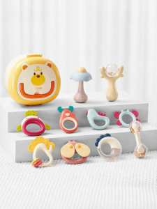 SHI YUE JIE JING | Grasping Training Baby Rattles Teether Toys