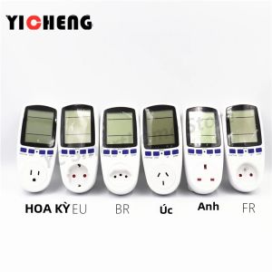 Ổ Cắm Đo Điện Áp Công Suất Phân Tích Loại Ổ Cắm Đo Điện Năng Tiêu Thụ Kwh Chuẩn EU Mỹ Anh Thiết Bị Giám Sát Đo Điện Năng Đồng Hồ Đo Công Suất.