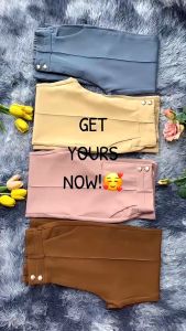 Jass Store Vintage Retro Style High Wait Trouser Flare With 2 Front Buttons Fit From 25-29 Waist 8035