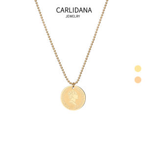 CARLIDANA | Coin-inspired Rose Gold Plated Necklace