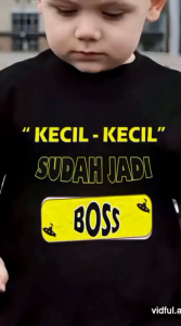 HD - KAOS ANAK BOSS KECIL FREE NAMA BAHAN KATUN COMBED