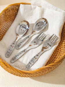 MODERN SWEETHOME | Childrens Short Handled Stainless Steel Spoons and Forks Set for Home