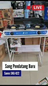 SANEX Kompor Gas 2 Tungku SKG - 822 Api lebih Besar Burner Kuningan 3 Dimensi Kompor Stainless Steel Garansi Distributor Resmi Pilihan Selang Regulator - Lazada