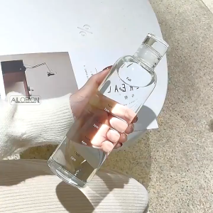 Botol Minum Transparan 750 ML/ Botol Aesthetic / Botol Olahraga Bening Estetik