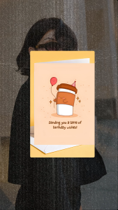 Funny Coffee Birthday Card | “Sending You a Latte of Birthday Wishes” Cute Latte Bday Greeting Card
