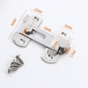 90/180° Door Lock Guard Latch Bolt Universal Stainless Steel Toggle Latch Sliding Barn Door Right Angle Lock Baby Safety Latch