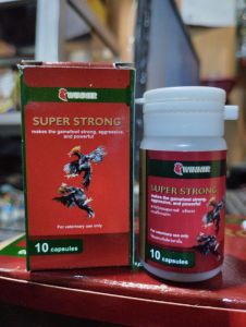 super strong multivitamin ayam aduan kemasan botol isi 10 kapsul