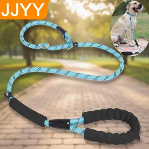 5ft Heavy Duty Dog Rope Leash with Comfortable Padded Handle Woven Fur for Medium Large Dogs 1PC