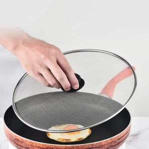 3 Chiếc Nắp Chảo Chống Dầu Bằng Thép Không Gỉ Cho Nồi Nấu Ăn - Bộ Dụng Cụ Nhà Bếp Màn Hình Chống Dầu Bằng Kim Loại