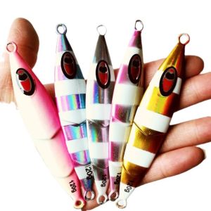 Slow Pitch Jig Luminous Bubble Iron Plate Fishing Lure 80-200g High Speed Sinking Deep Sea Boat Fishing Tackle with Laser Effect