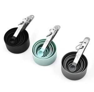Set 8 muỗng đong nhựa đo lường nấu ăn làm bánh cán inox 304