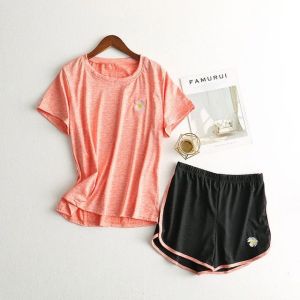 Set Top & Pants Summer Women Daisies Print Casual