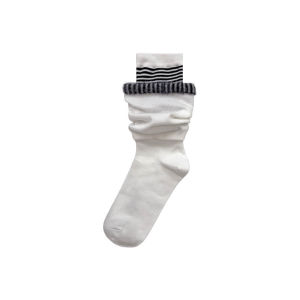 Patched Stripe Autumn Thin Socks Cotton