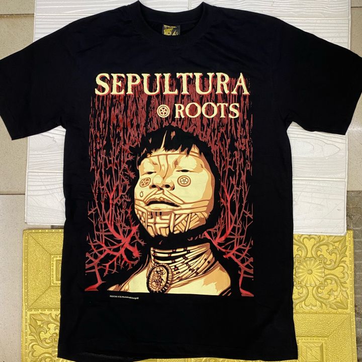 Sepultura Roots Black T Shirt 100% Cotton T-Shirt Set Warranty T