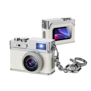 Máy Ảnh Kỹ Thuật Số Mini Retro 1080P Có Thể Đeo Như Móc Khóa Tích Hợp Đèn Pin Dành Cho Du Lịch Ngoài Trời Quay Vlog Chụp Ảnh Có Tính Năng Ổn Định Hình Ảnh Bằng Con Quay Hồi Chuyển CCD