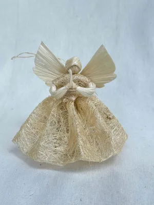 Native Abaca Scrunch Angel Christmas Ornaments: Yellow Green Beige Handcrafted Festive Decoration Home Decor Christmas Accessories Christmas Decoration & Models.