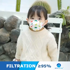 100PCS 3D Kids Face Mask 3 Layer Korea Style LVTA Non-woven Protection Filter Anti Viral KN95 Mask For Children