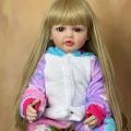 Búp Bê Bé Gái Silicon BZDOLL 55cm, Tóc Vàng Dài, Như Thật, Sơ Sinh, Chất Liệu Vinyl Mềm, Quà Sinh Nhật Cho Bé Gái Từ 14 Tuổi Trở Lên. 