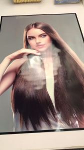 Combo 4 Tranh Decal PP bóng dán tường dán kiếng mẫu tóc nữ beauty salon nhiều mẫu mã và kích thước