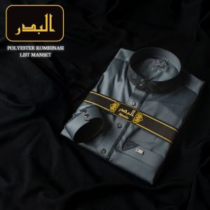 Jubah Gamis albadar poliester lengan manset
