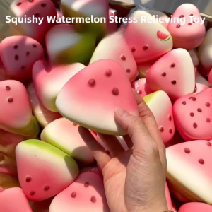 Watermelon Stress Ball - Squishy Toys for Adults Kids Slow Rising Squeeze Toy Anti-Anxiety Fidget Sensory Toys for Office Gift