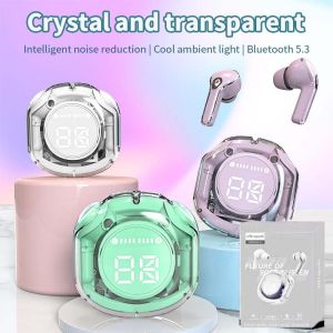🔥Transparent TWS Earphones Bluetooth 5.3 Ultrapods PRO Wireless Earbuds LED Display Touch Control Colorful Stereo Headset Earphone 蓝牙耳机