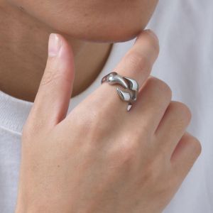 Kemstone สแตนเลสของผู้ชายแนวอุตสาหกรรมสมัยใหม่แหวนทรงเรขาคณิตแบบเรียบง่ายของขวัญเครื่องประดับแบบเรียบง่าย