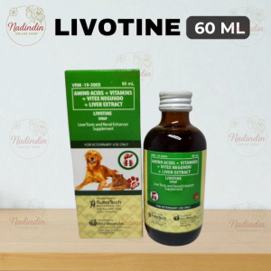 LIVOTINE Syrup 60mL/120mL: Amino acids + Vitamins + Vitex Negundo + Liver Extract (for Pets)