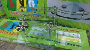 KỆ LY ĐỂ BÀN - KÍNH DÀY 10LY - INOX 304