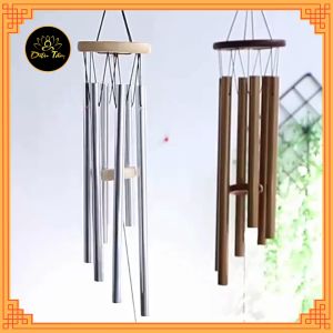 Chuông gió 6 thanh nhôm vàng chuông gió phong thủy đồ thờ cúng phong thủy shop Diệu Tâm