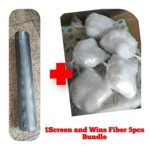 (5-1)Bundle 5 wins fiber and 1 screen chicken pipe for motorcycle muffler