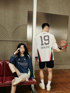 Lushisi American Basketball Clothes Football Training Suit Cycling Clothing Sports T-Shirt Patchwork Retro Racing Suit [Integration]