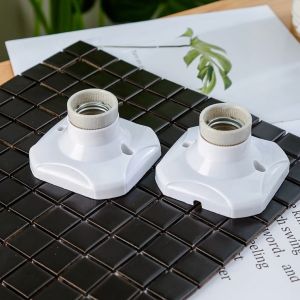 ขั้วแป้น ขั้วหลอดไฟ E27 ขั้วแป้นหลอดไฟ ขั้วเซรามิค ทนความร้อน ฐานเหลี่ยม COD