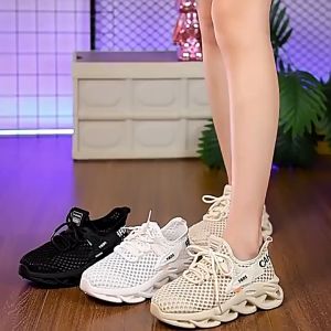 Giày thể thao Nữ lưới thoáng khí phong cách Hàn Quốc mới 2024