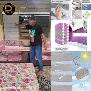 office BLIND 4 x 6ft roller modern CEO - Black Grey White Brown Blue Pink Green