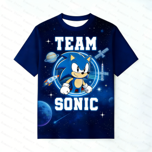 Bandai | Men T Shirt Women Tee Boys Girls Top Adults Children Parent Child quick dry kid Tshirts Sonic The Hedgehog 3D Print Outfit New